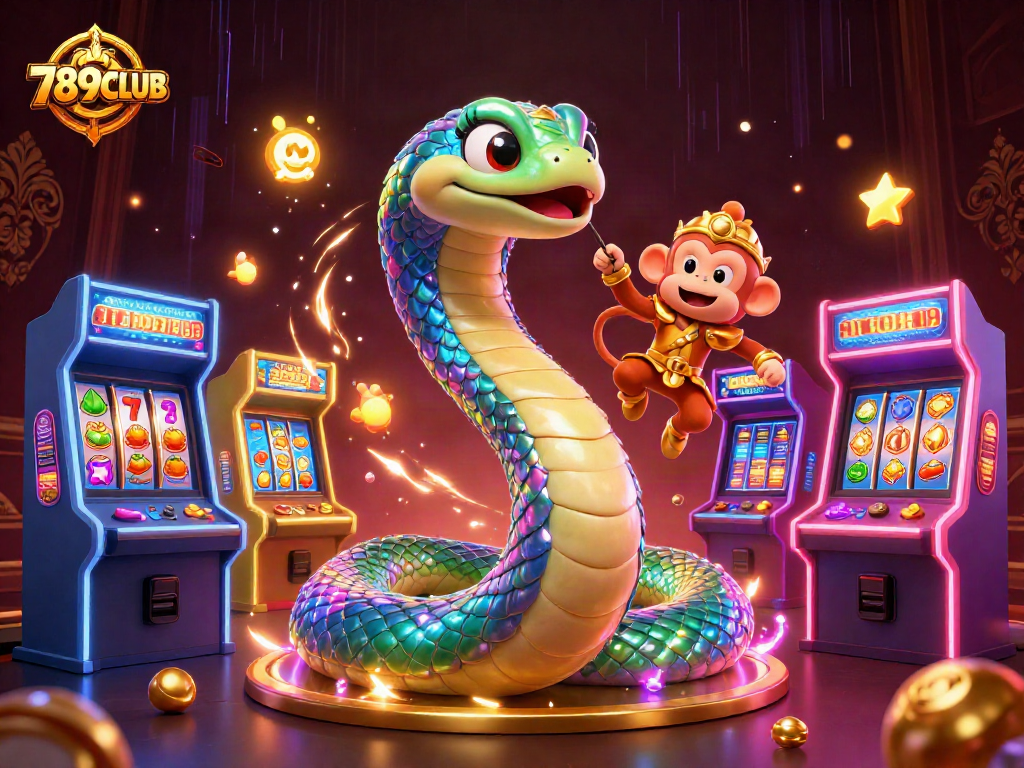 Experience excitement with 789CLUB's vibrant gaming and jackpot atmosphere in a 3D scene.