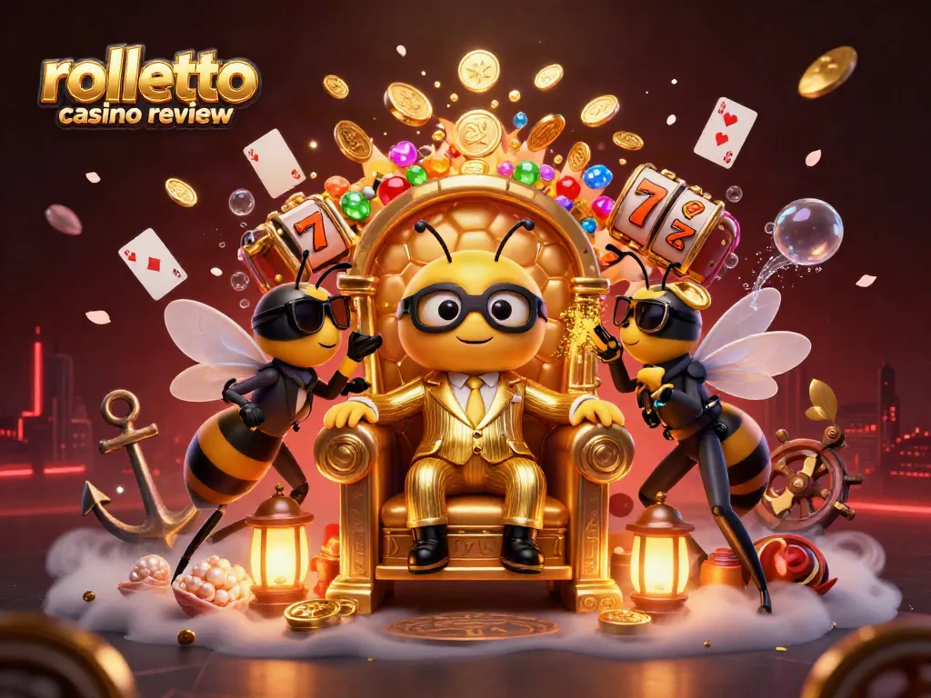 Experience the excitement of Rolletto Casino Review with engaging slot game graphics and vibrant characters.