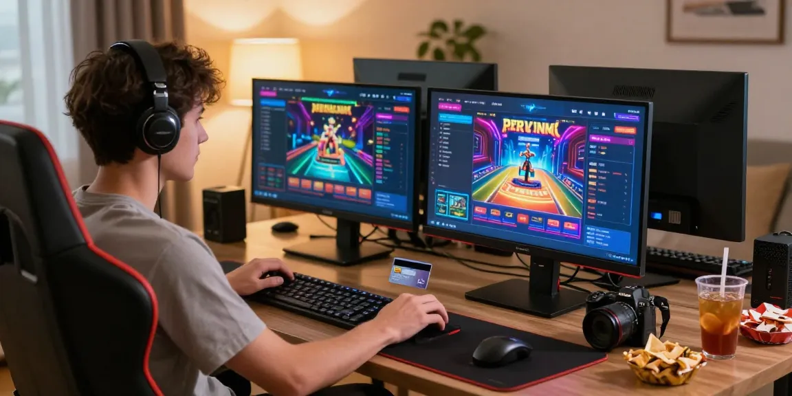 Exciting player experience at credit card casinos UK with engaging gaming setup and vibrant online interface.