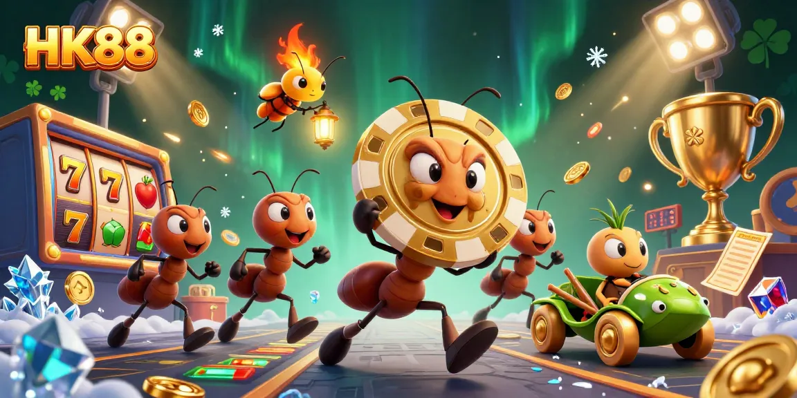 Engage with HK88's vibrant casino excitement featuring thrilling slots and animated characters.